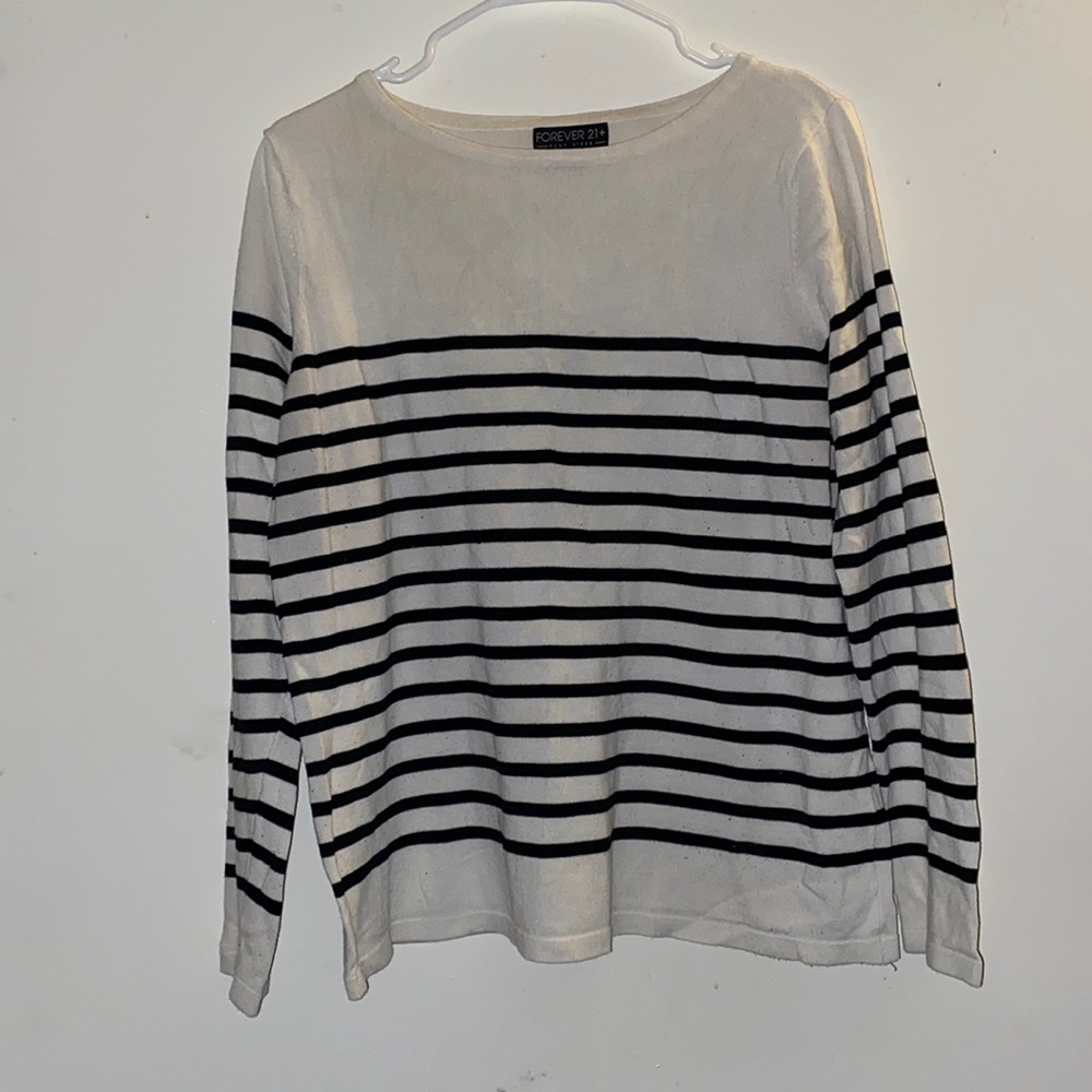 Black and white striped sweater